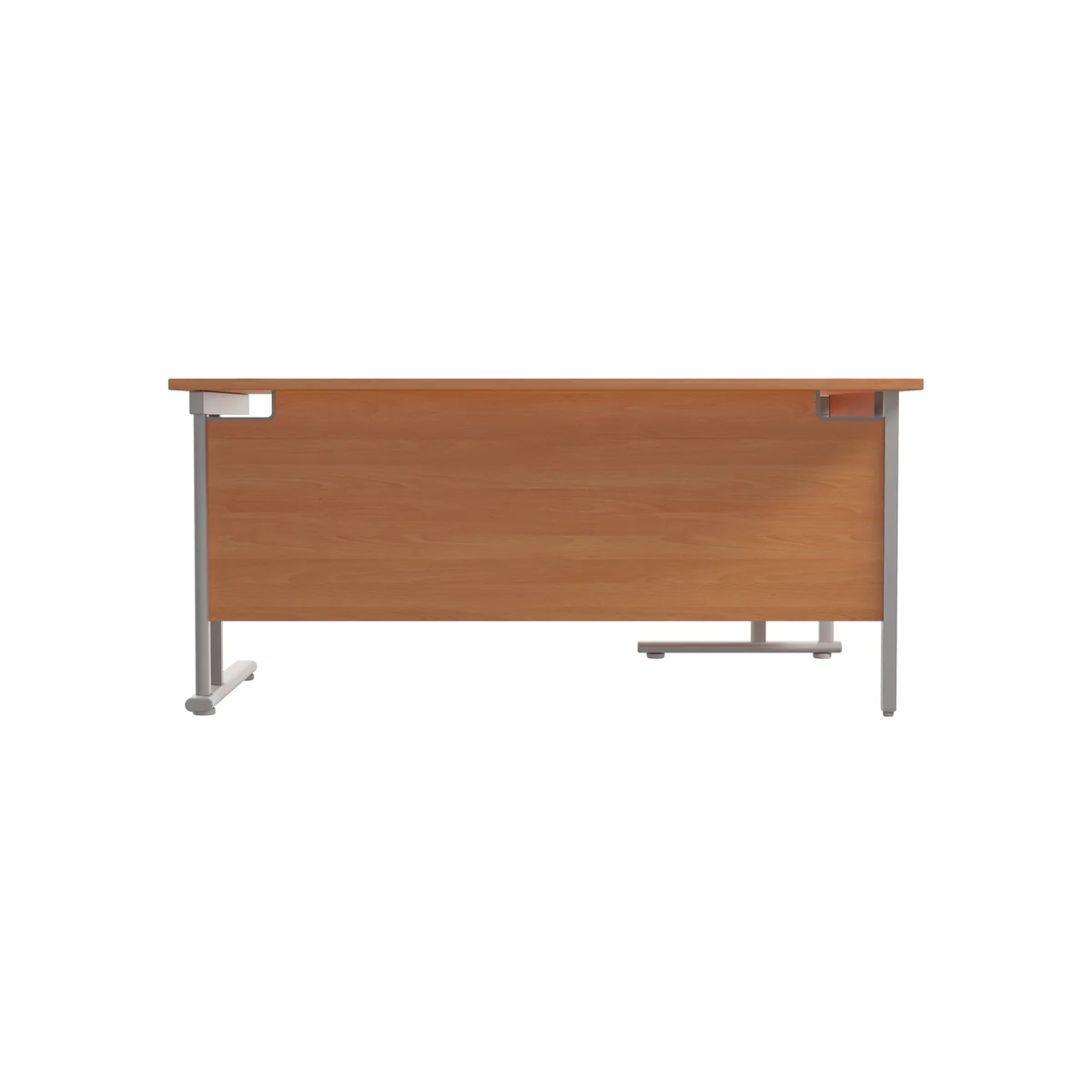 Jemini Radial Left Hand Cantilever Desk 1800x1200x730mm Beech/Silver KF807766 - Image 3