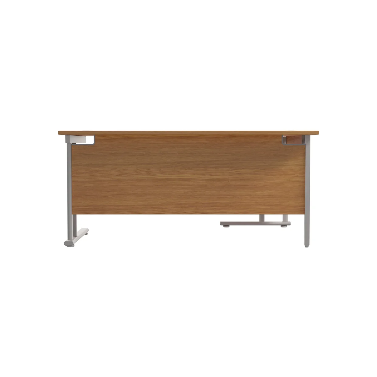 Jemini Radial Left Hand Cantilever Desk 1800x1200x730mm Nova Oak/Silver KF807780 - Image 3