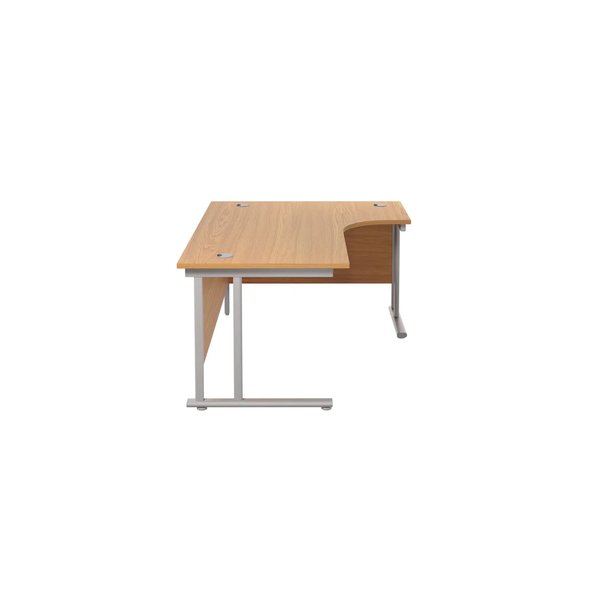 Jemini Radial Right Hand Cantilever Desk 1800x1200x730mm Nova Oak/Silver KF807841 - Image 2