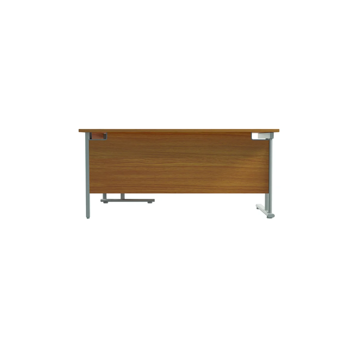 Jemini Radial Right Hand Cantilever Desk 1800x1200x730mm Nova Oak/Silver KF807841 - Image 4