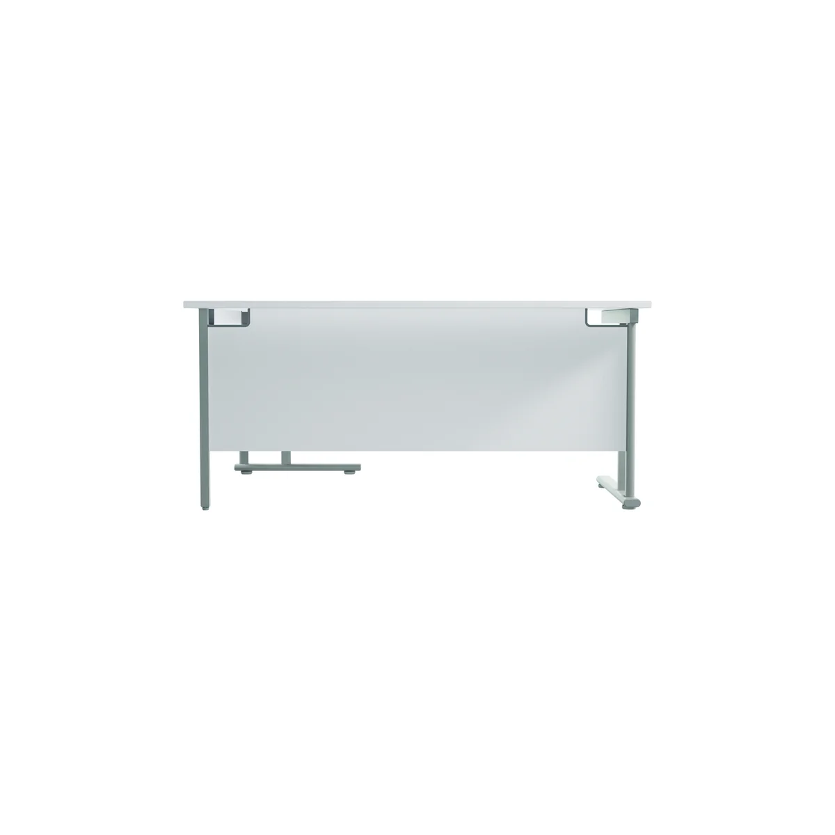 Jemini Radial Right Hand Cantilever Desk 1800x1200x730mm White/Silver KF807858 - Image 4