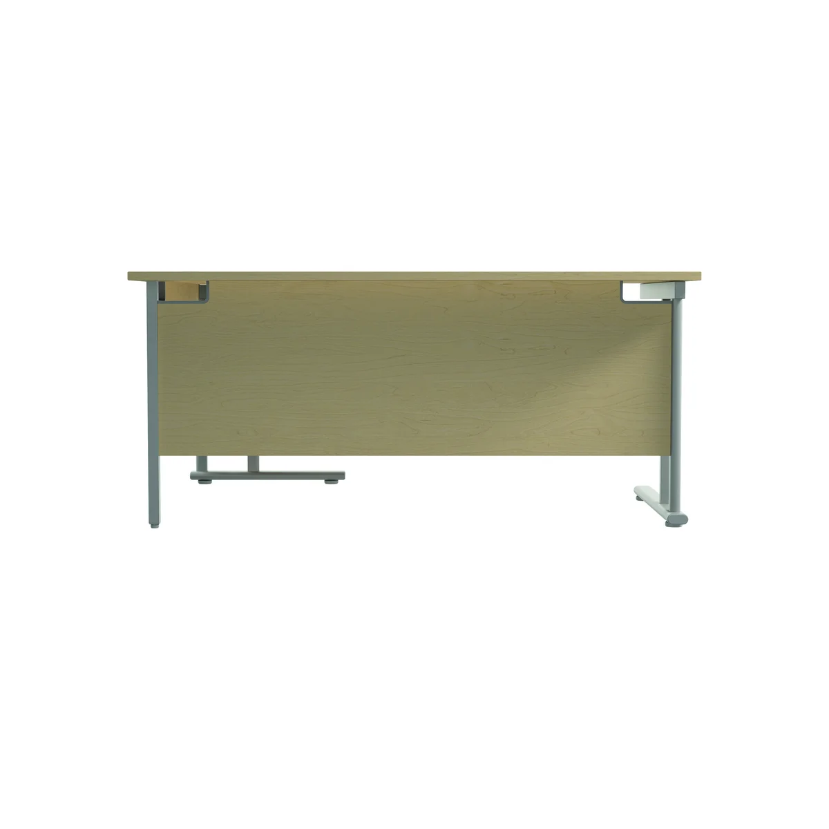 Jemini Radial Right Hand Cantilever Desk 1800x1200x730mm Maple/Silver KF807865 - Image 4