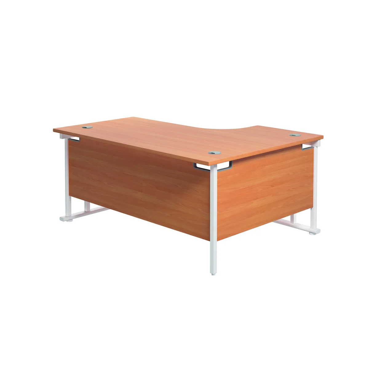 Jemini Radial Left Hand Cantilever Desk 1800x1200x730mm Beech/White KF807889 - Image 4