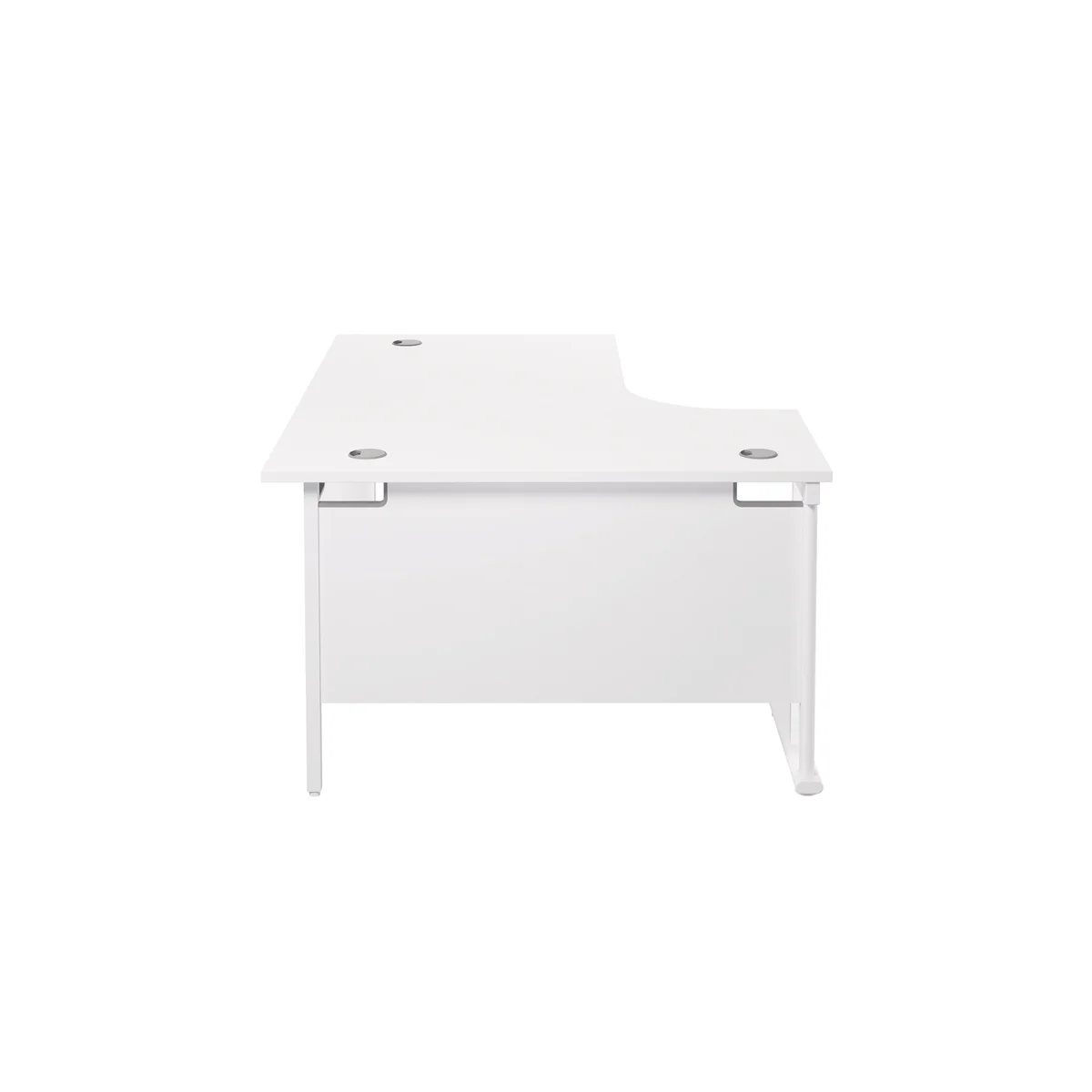 Jemini Radial Left Hand Cantilever Desk 1800x1200x730mm White/White KF807919 - Image 2