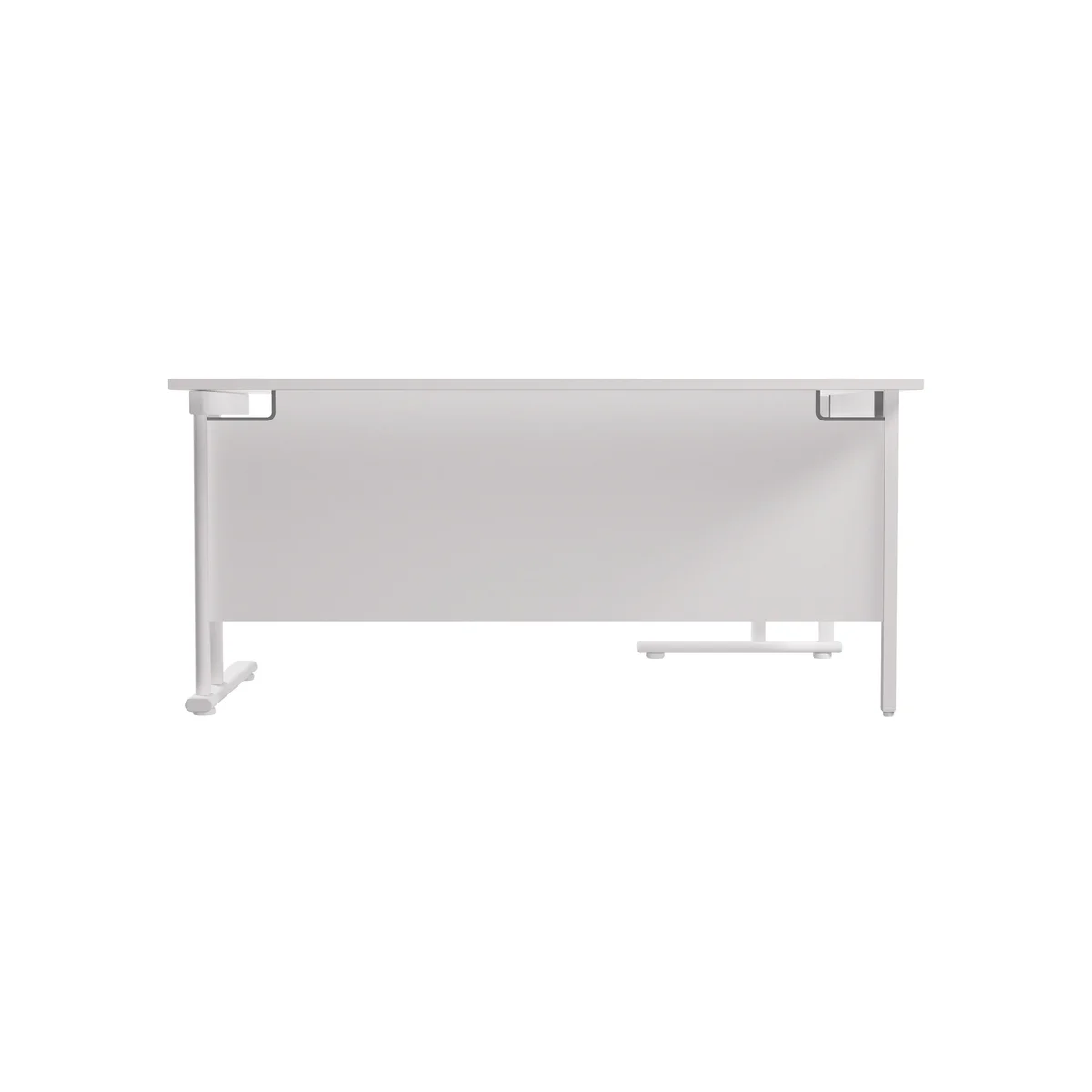 Jemini Radial Left Hand Cantilever Desk 1800x1200x730mm White/White KF807919 - Image 3