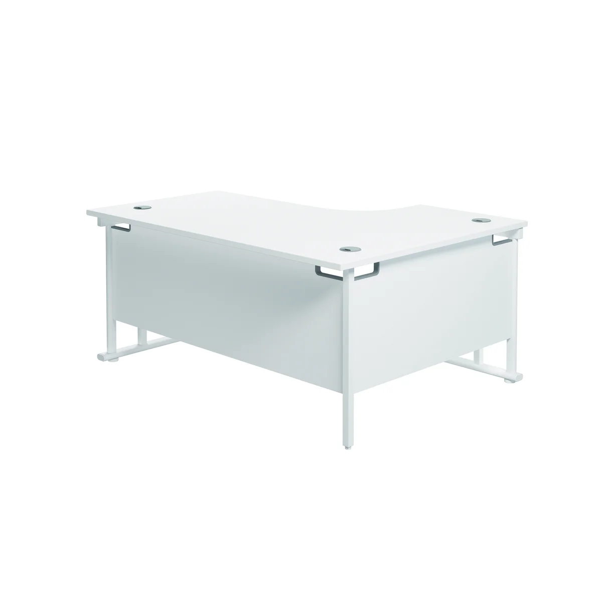 Jemini Radial Left Hand Cantilever Desk 1800x1200x730mm White/White KF807919 - Image 4