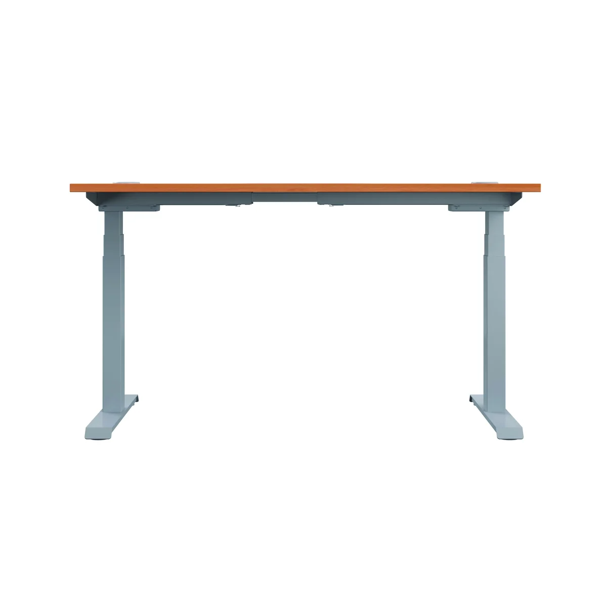 Jemini Sit/Stand Height Adjustable Desk with Cable Ports 1200x800x630-1290mm Beech/Silver KF809685 - Image 4