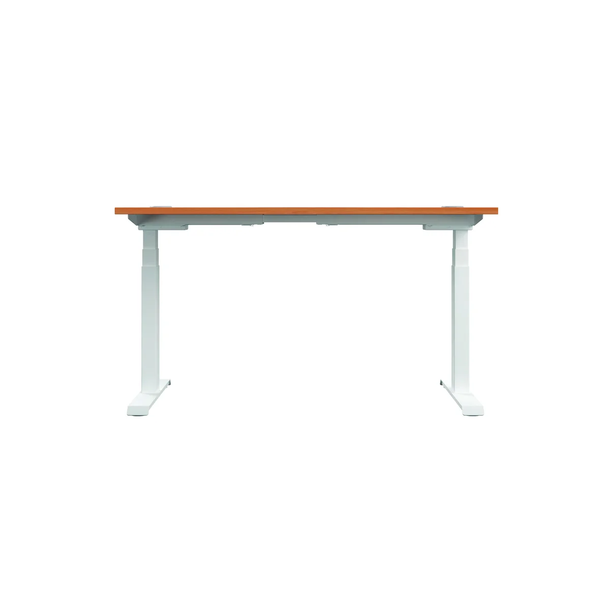 Jemini Sit/Stand Height Adjustable Desk with Cable Ports 1200x800x630-1290mm Beech/White KF809746 - Image 4