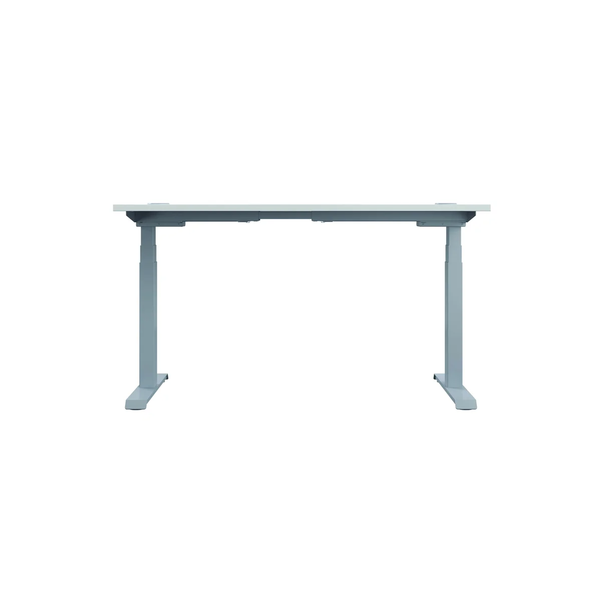 Jemini Sit/Stand Height Adjustable Desk with Cable Ports 1600x800x630-1290mm White/Silver KF809975 - Image 4