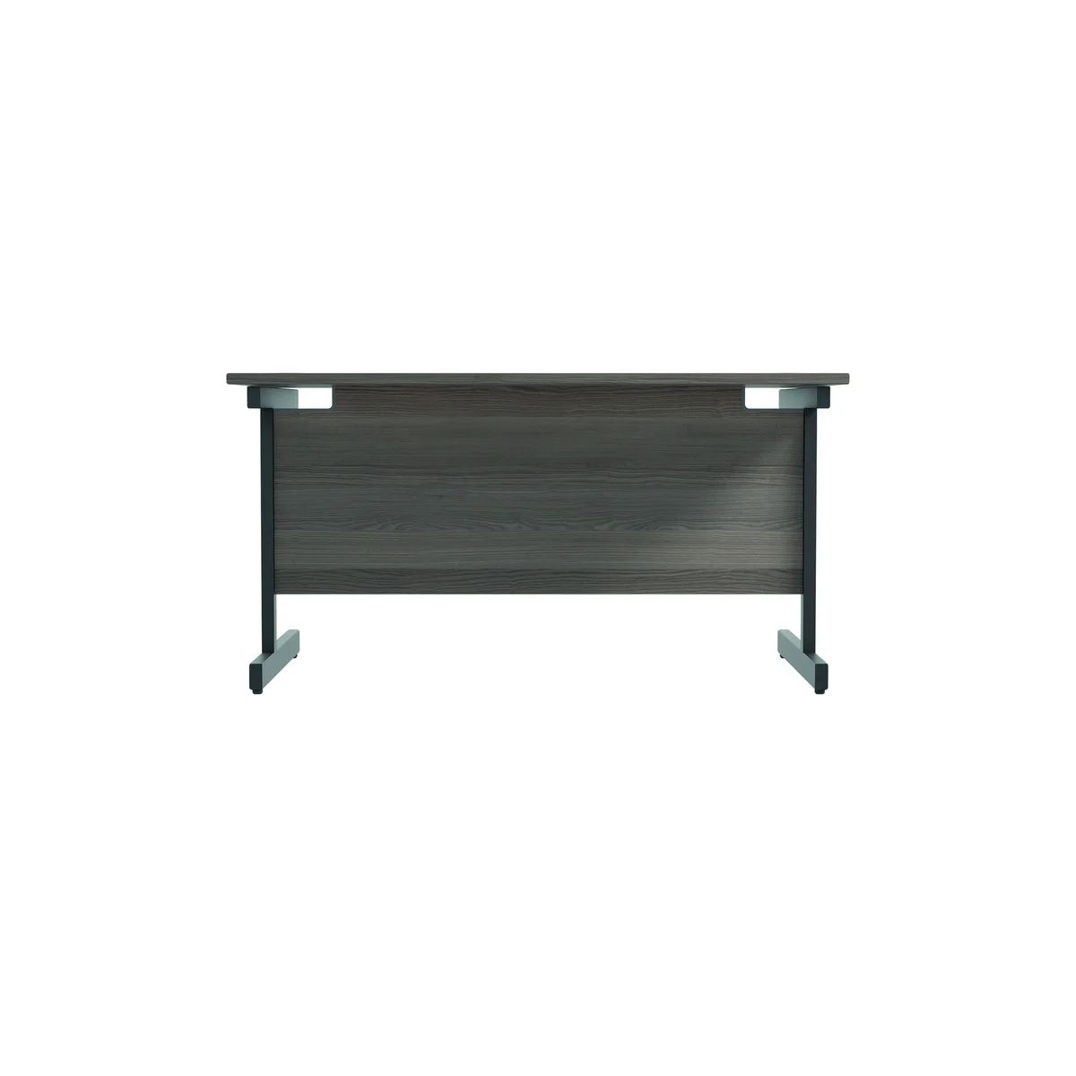 Jemini Rectangular Single Upright Cantilever Desk 1400x800x730mm Grey Oak/Black KF810759 - Image 4