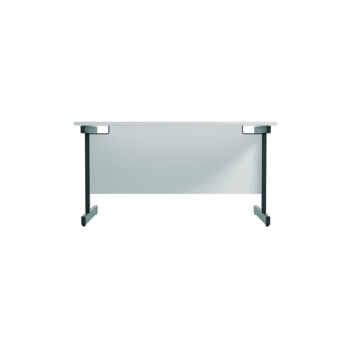 Jemini Rectangular Single Upright Cantilever Desk 1400x800x730mm White/Black KF810780 - Image 4