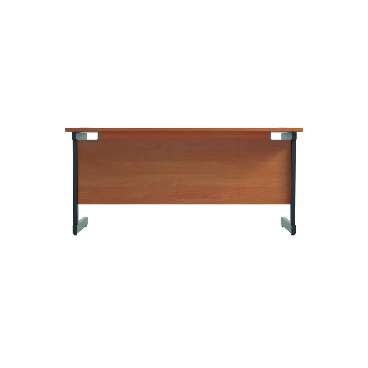 Jemini Rectangular Single Upright Cantilever Desk 1600x600x730mm Beech/Black KF810797 - Image 4