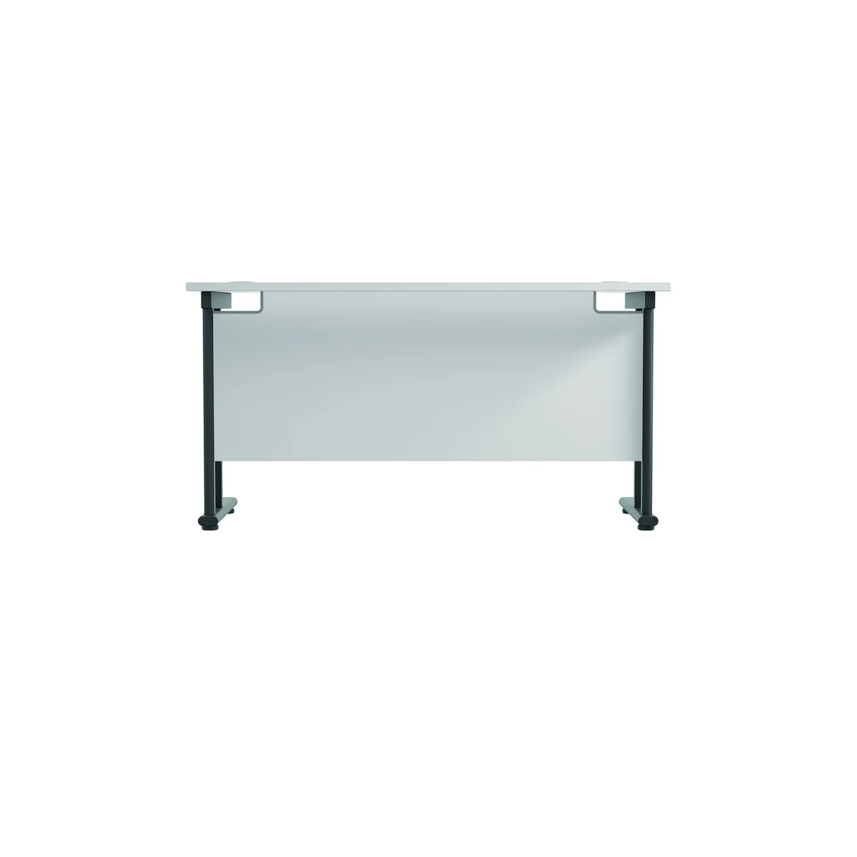 Jemini Rectangular Double Upright Cantilever Desk 1400x600x730mm White/Black KF810803 - Image 4