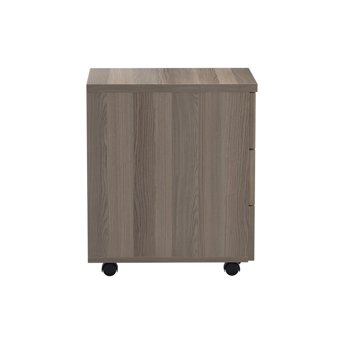 Jemini 3 Drawer Mobile Pedestal 404x500x595mm Grey Oak KF81080 - Image 2