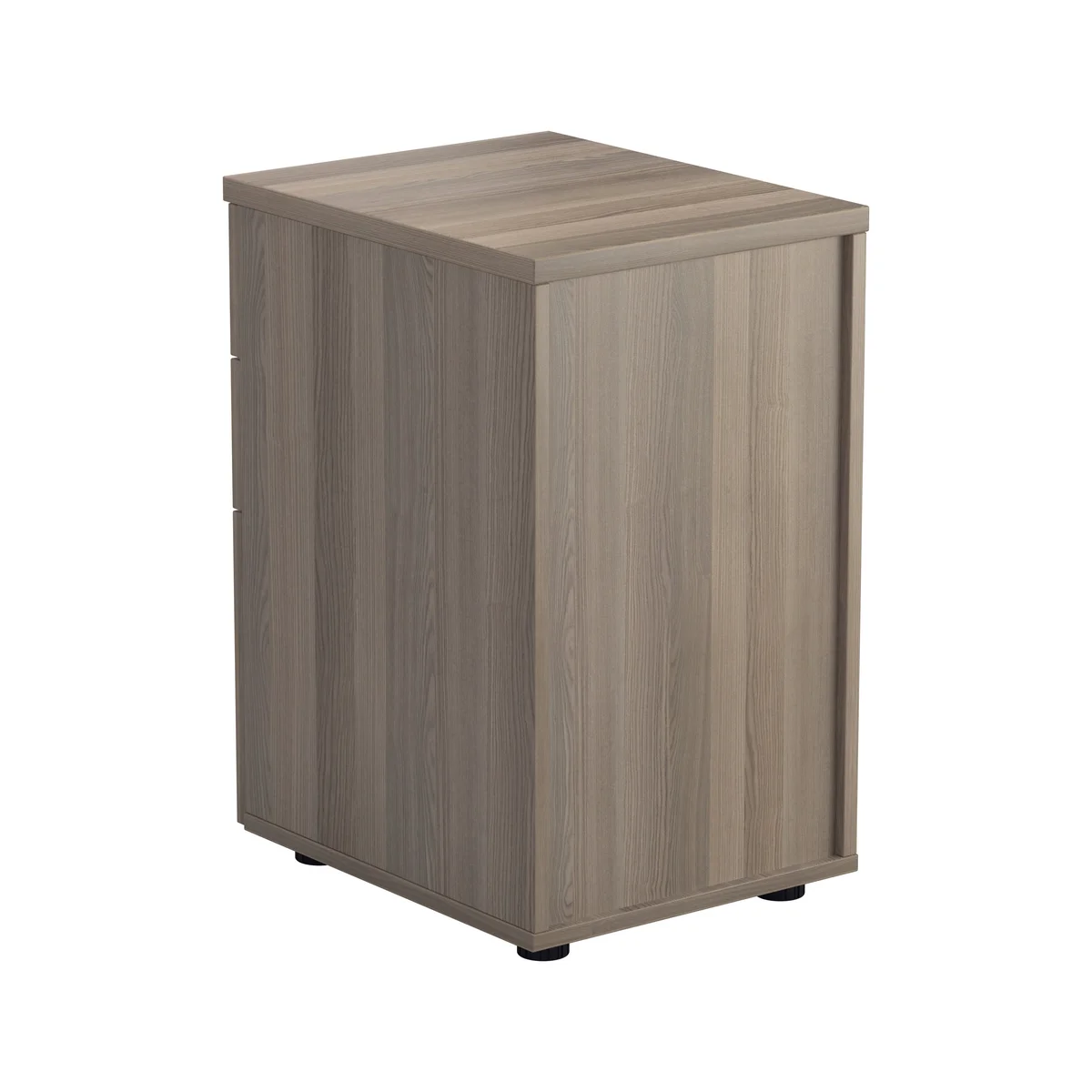 Jemini 3 Drawer Under Desk Pedestal 404x500x690mm Grey Oak KF81081 - Image 3