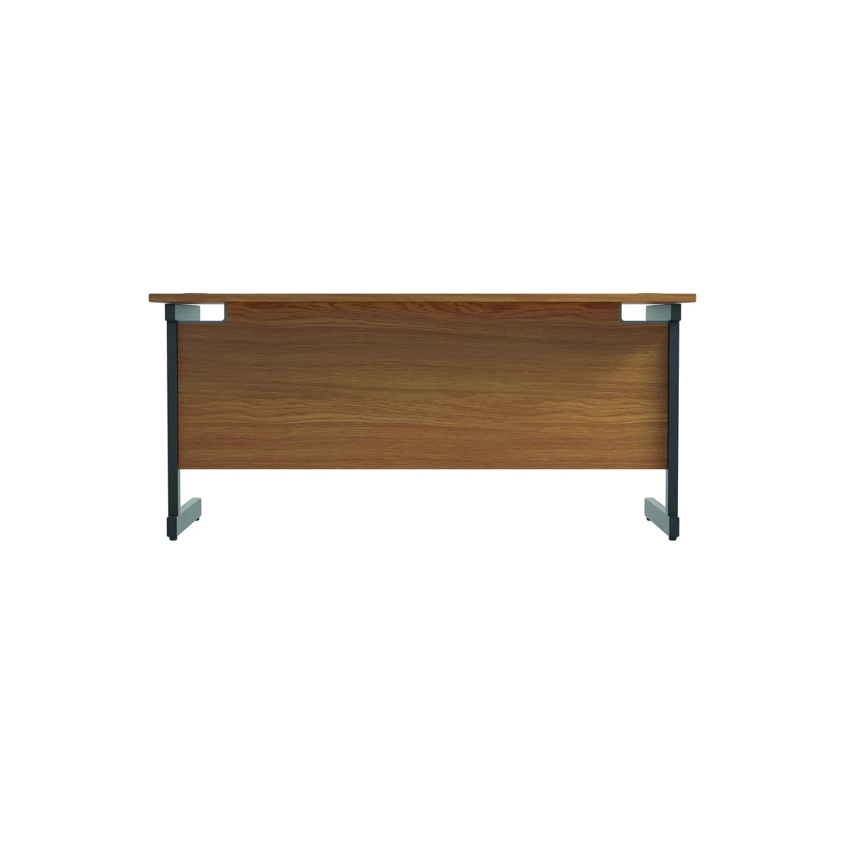 Jemini Rectangular Single Upright Cantilever Desk 1600x600x730mm Nova Oak/Black KF810841 - Image 4