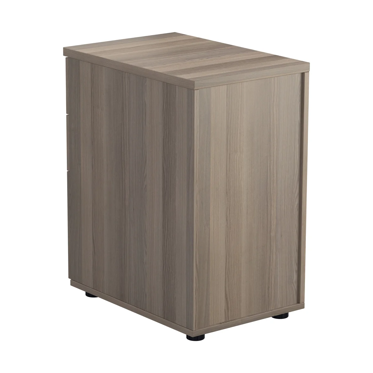 Jemini Essentials 3 Drawer Desk High Pedestal 404x800x730mm Grey Oak KF81089 - Image 3