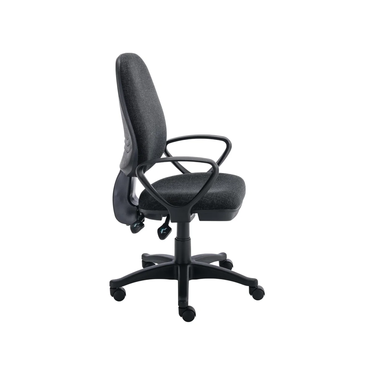 Astin Nesta Operator Chair with Fixed Arms 590x900x1050mm Charcoal KF810937 - Image 2