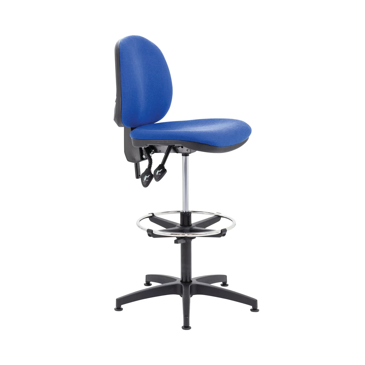 Arista Medium Back Draughtsman Chair 700x700x840-970mm Adjustable Footrest Blue KF815147 - Image 2