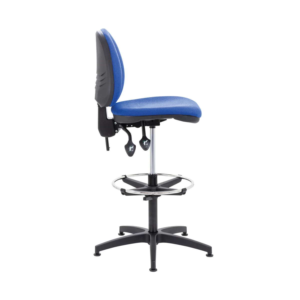 Arista Medium Back Draughtsman Chair 700x700x840-970mm Adjustable Footrest Blue KF815147 - Image 3