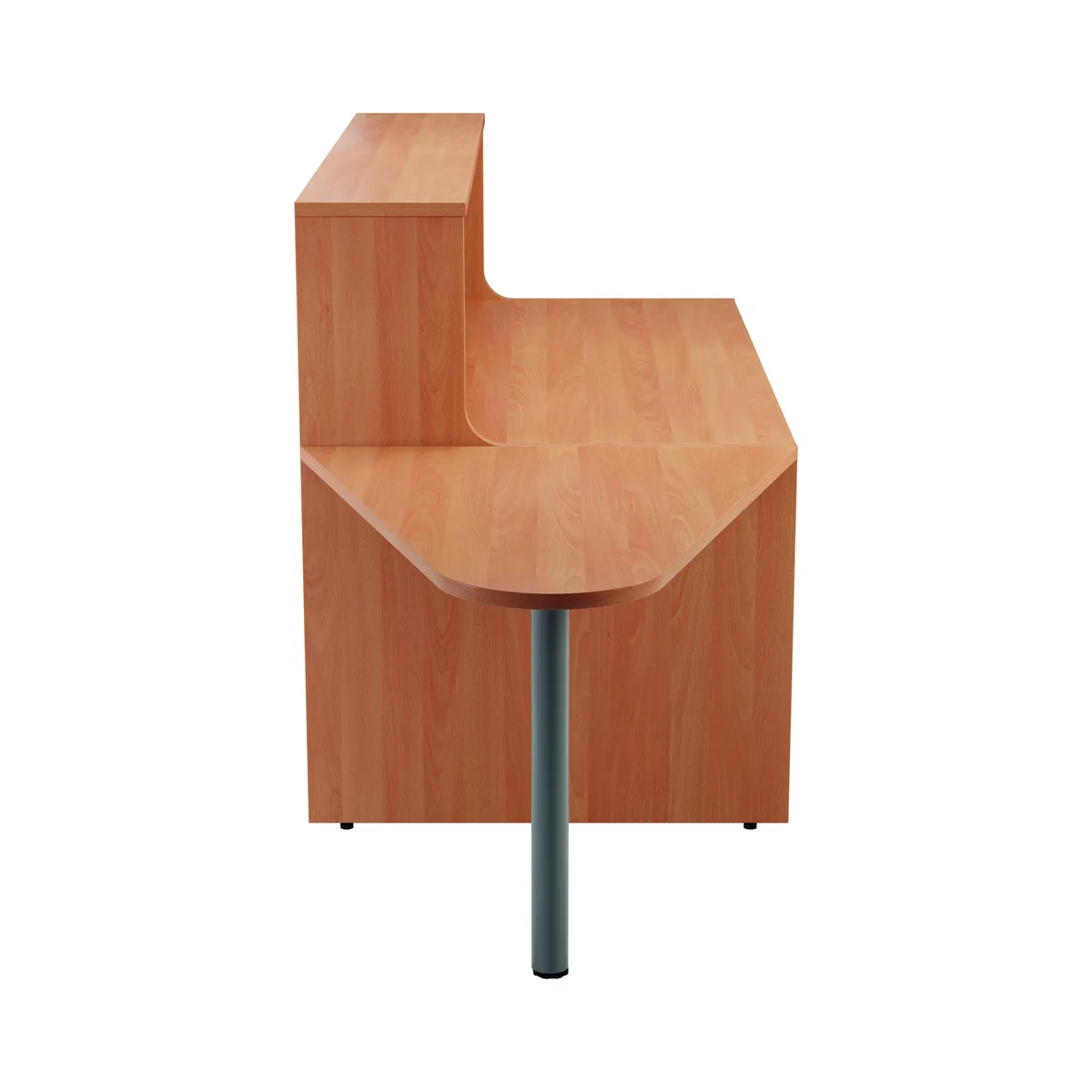 Jemini Reception Unit with Extension 1400x800x740mm Beech KF816288 - Image 3