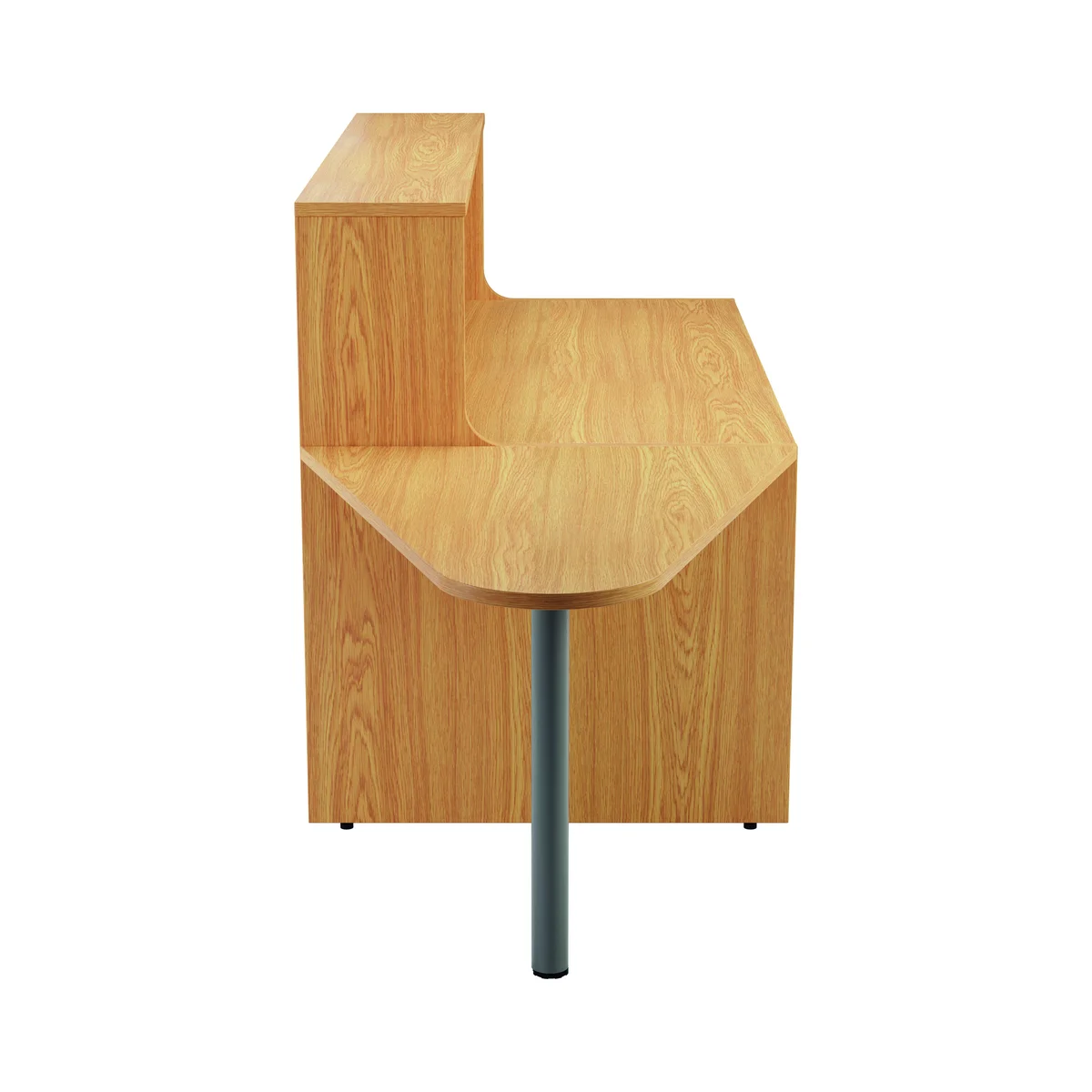 Jemini Reception Unit with Extension 1600x800x740mm Nova Oak KF816333 - Image 3
