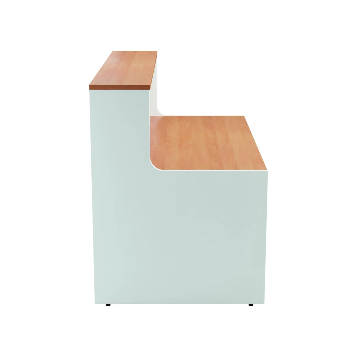 Jemini Reception Unit 1400x800x740mm Beech/White KF816340 - Image 3