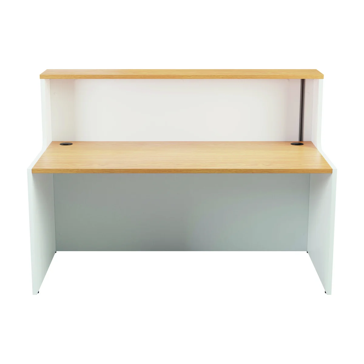 Jemini Reception Unit 1400x800x740mm Nova Oak/White KF816357 - Image 2