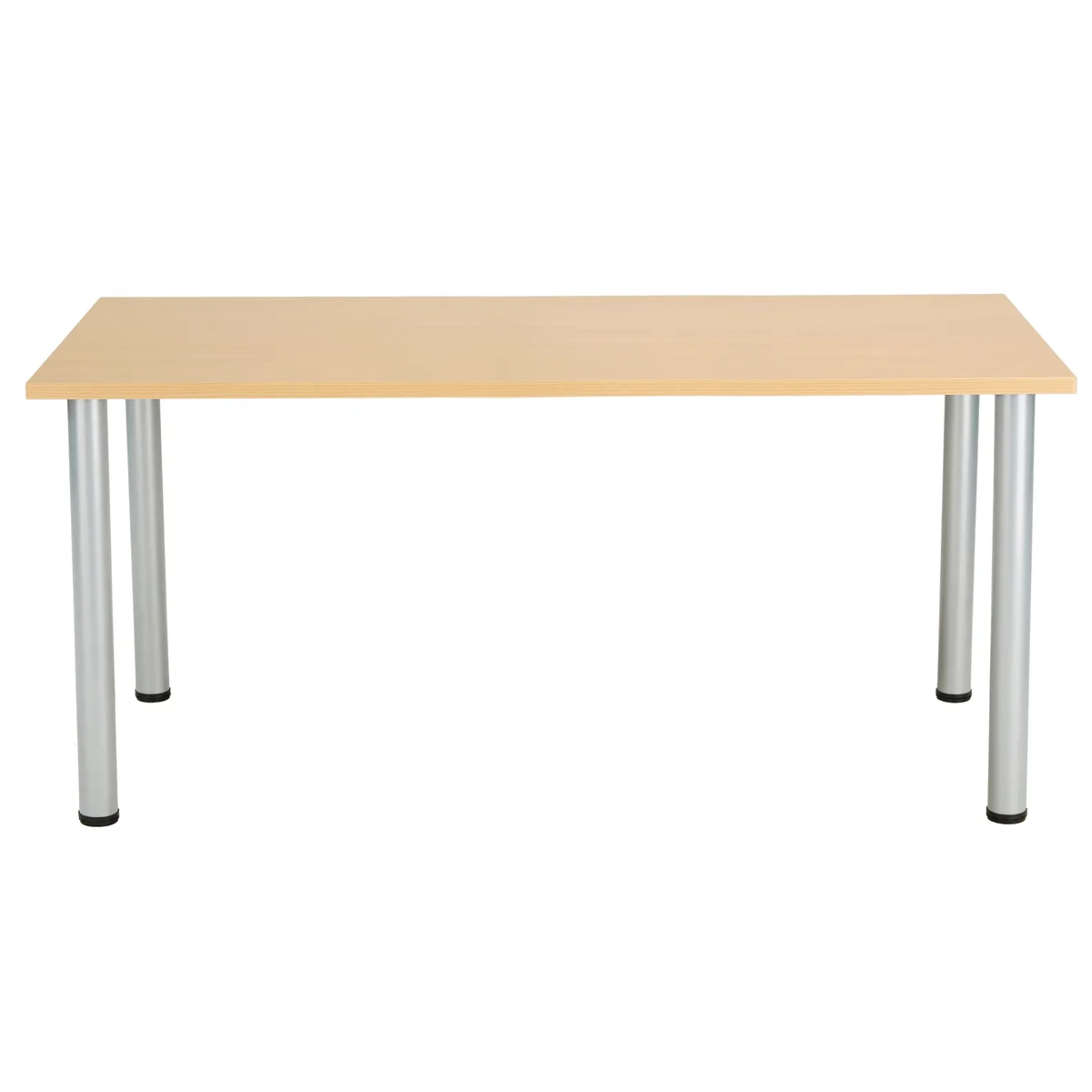Jemini Rectangular Meeting Table 1600x800x730mm Nova Oak/Silver KF816647 - Image 2