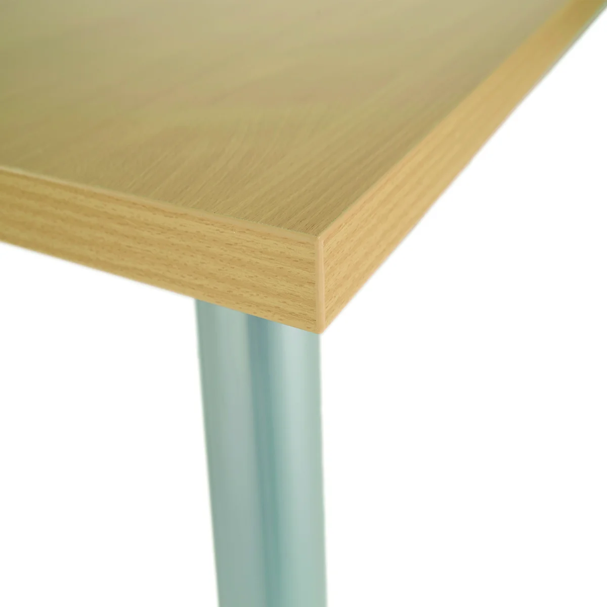 Jemini Rectangular Meeting Table 1600x800x730mm Nova Oak/Silver KF816647 - Image 3