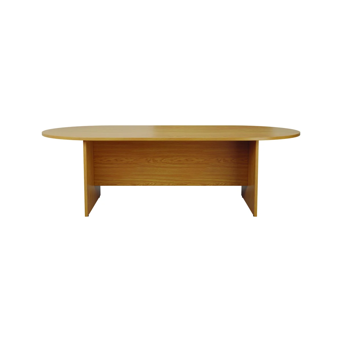 Jemini D-End Meeting Table 1800x1000x730mm Nova Oak KF816691 - Image 4