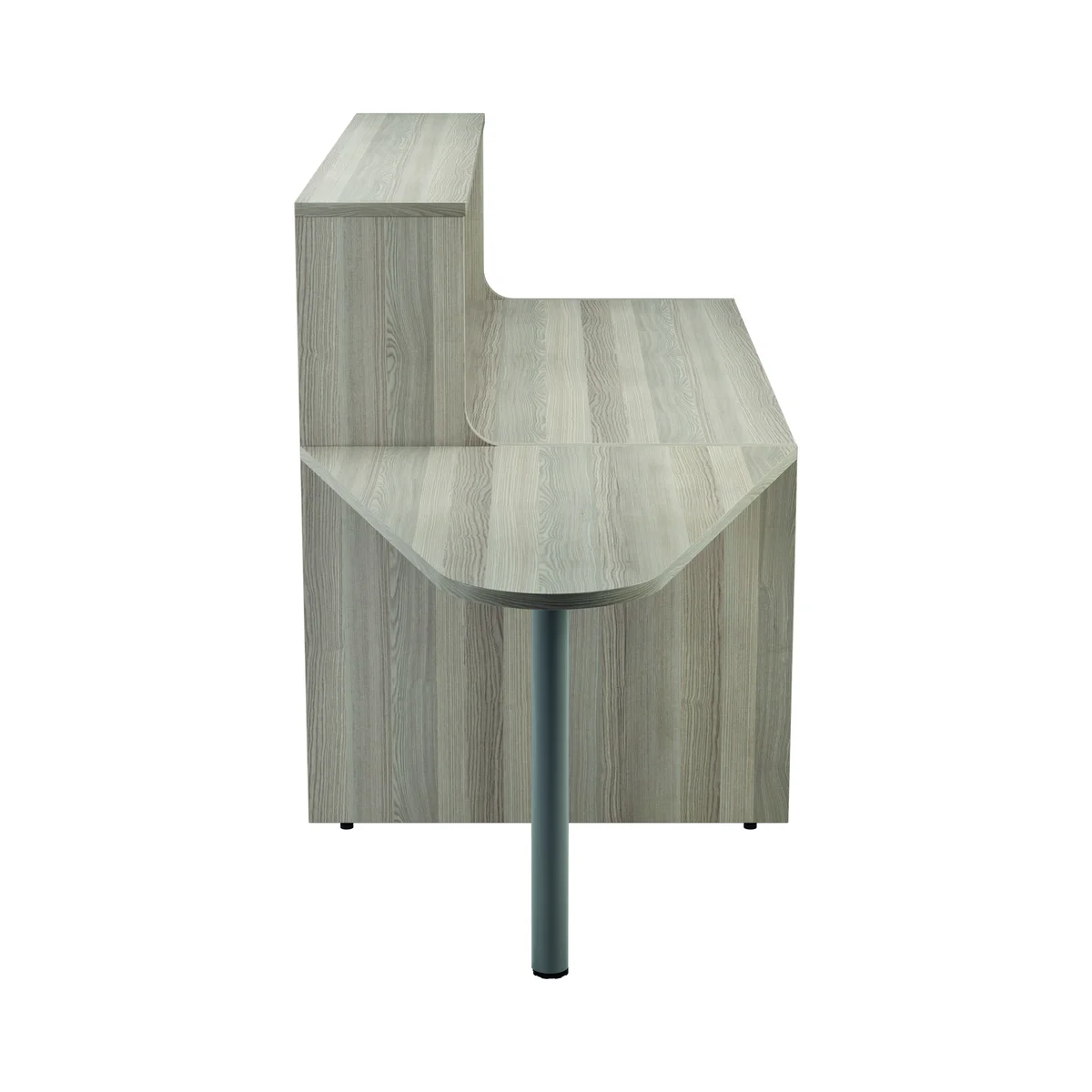 Jemini Reception Unit with Extension 1400x800x740mm Grey Oak KF818252 - Image 3
