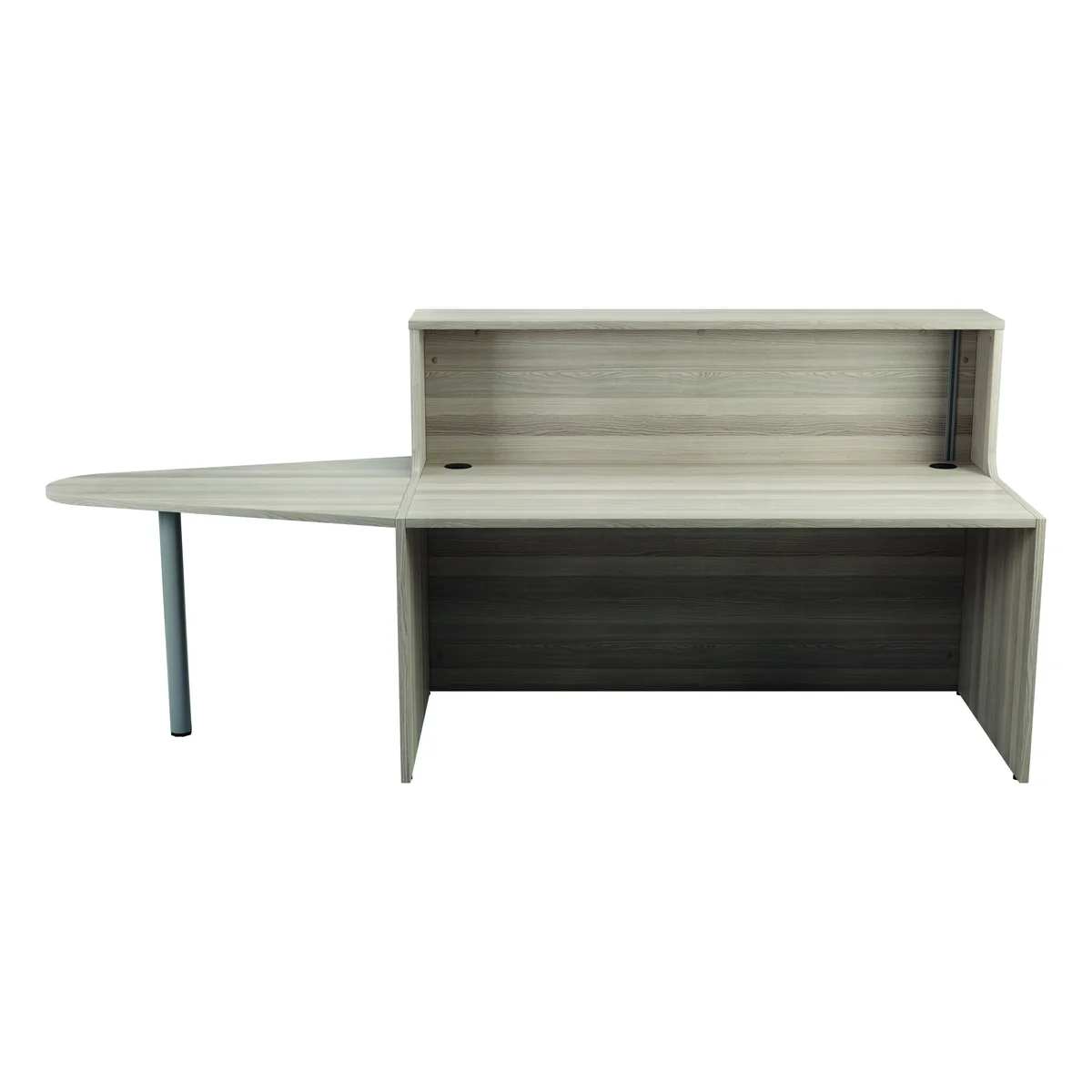Jemini Reception Unit with Extension 1600x800x740mm Grey Oak KF818337 - Image 2