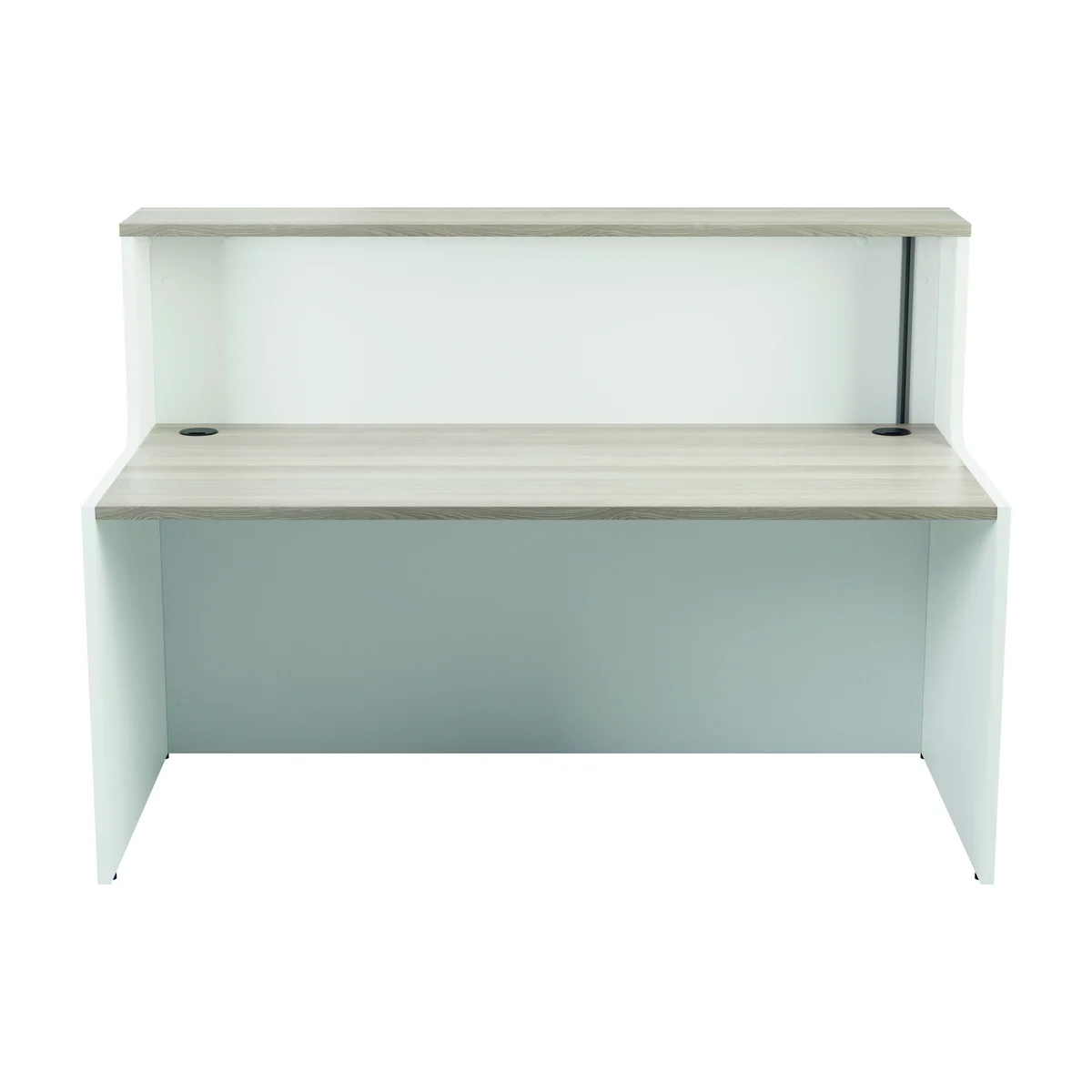 Jemini Reception Unit 1600x800x740mm Grey Oak/White KF818436 - Image 2
