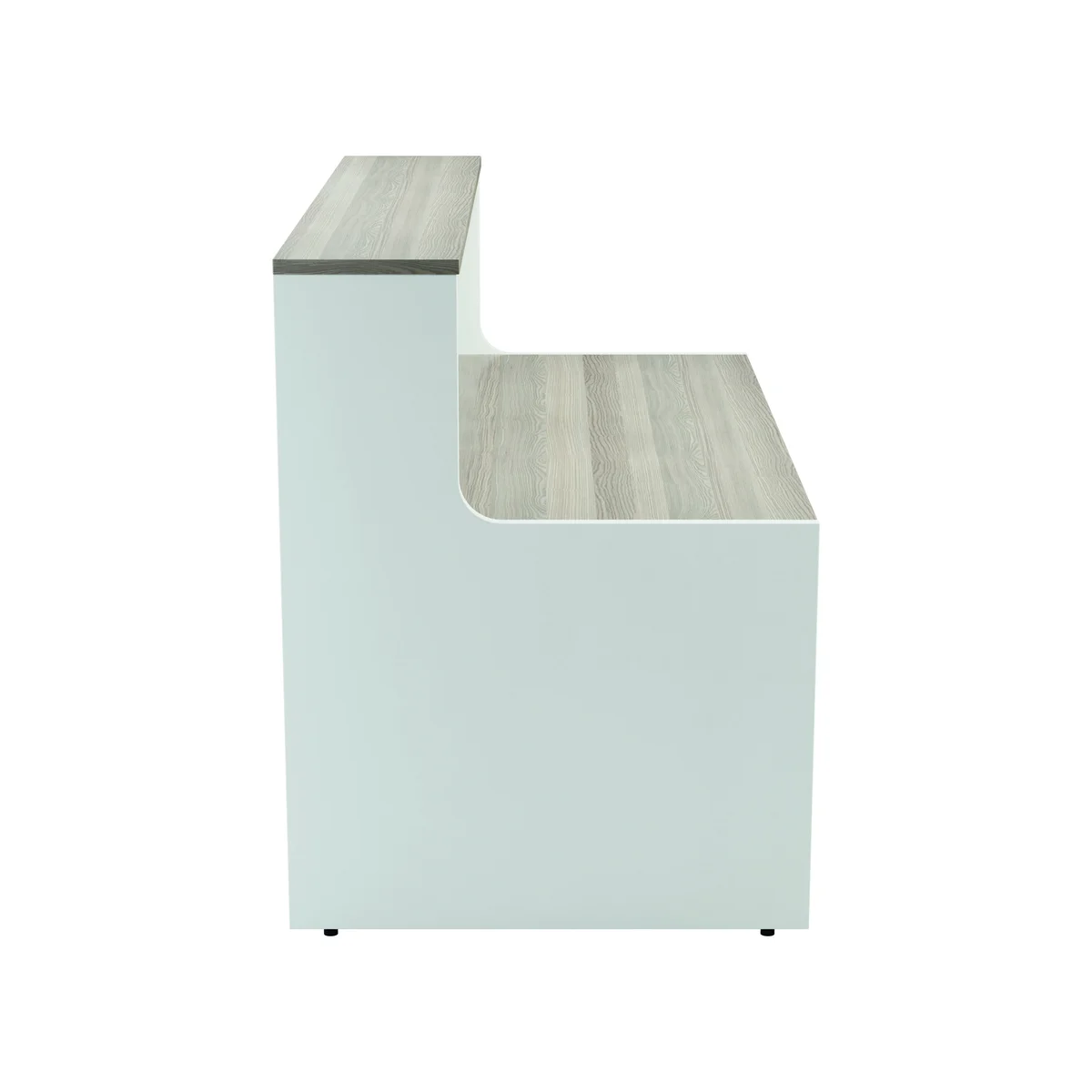 Jemini Reception Unit 1600x800x740mm Grey Oak/White KF818436 - Image 3