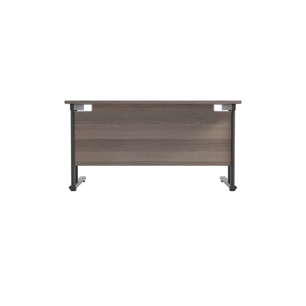 Jemini Rectangular Double Upright Cantilever Desk 1400x800x730mm Grey Oak/Black KF819066 - Image 3
