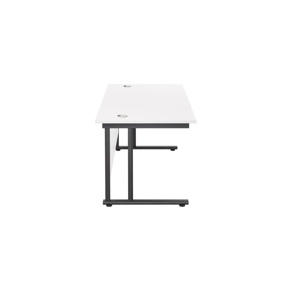 Jemini Rectangular Double Upright Cantilever Desk 1600x800mm White/Black KF820185 - Image 2