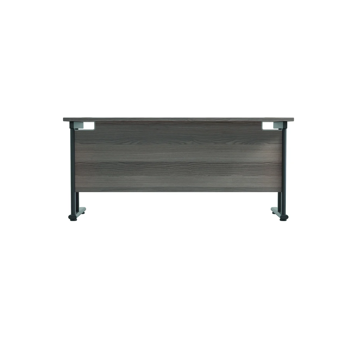 Jemini Rectangular Double Upright Cantilever Desk 1800x600x730mm Grey Oak/Black KF820215 - Image 4