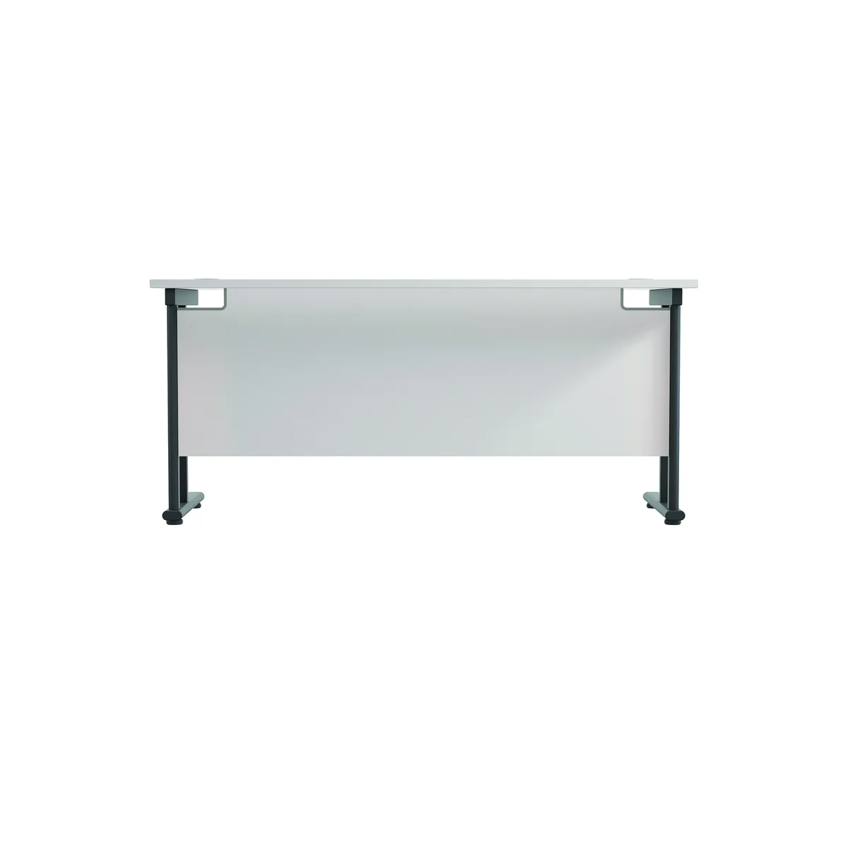Jemini Rectangular Double Upright Cantilever Desk 1800x600x730mm White/Black KF820246 - Image 4