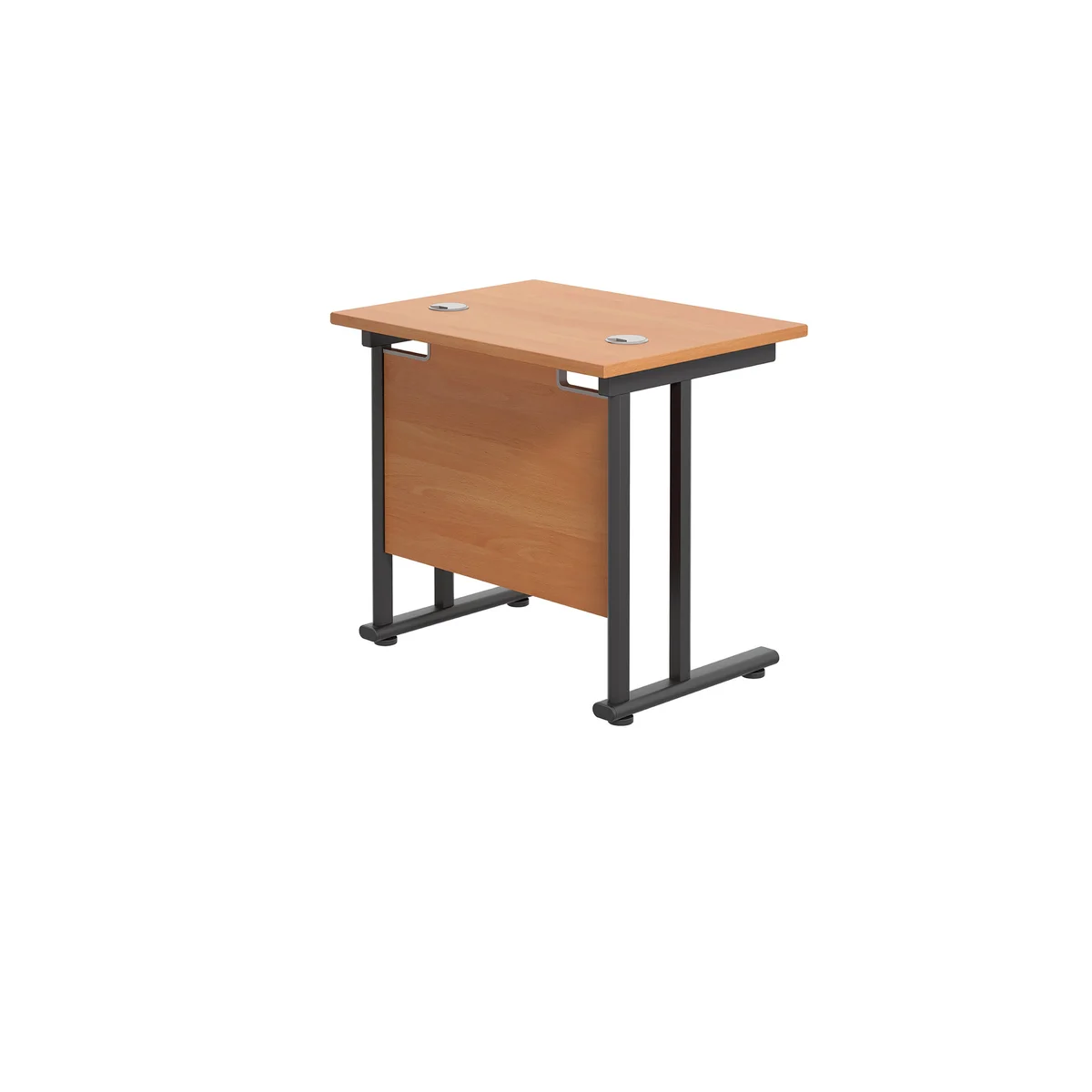 Jemini Rectangular Double Upright Cantilever Desk 800x600x730mm Beech/Black KF820314 - Image 3