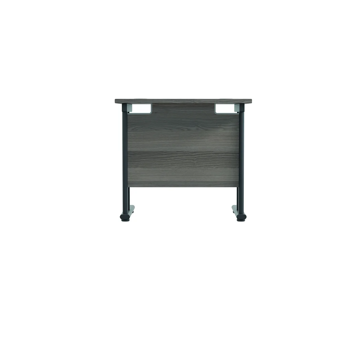 Jemini Rectangular Double Upright Cantilever Desk 800x600x730mm Grey Oak/Black KF820338 - Image 4