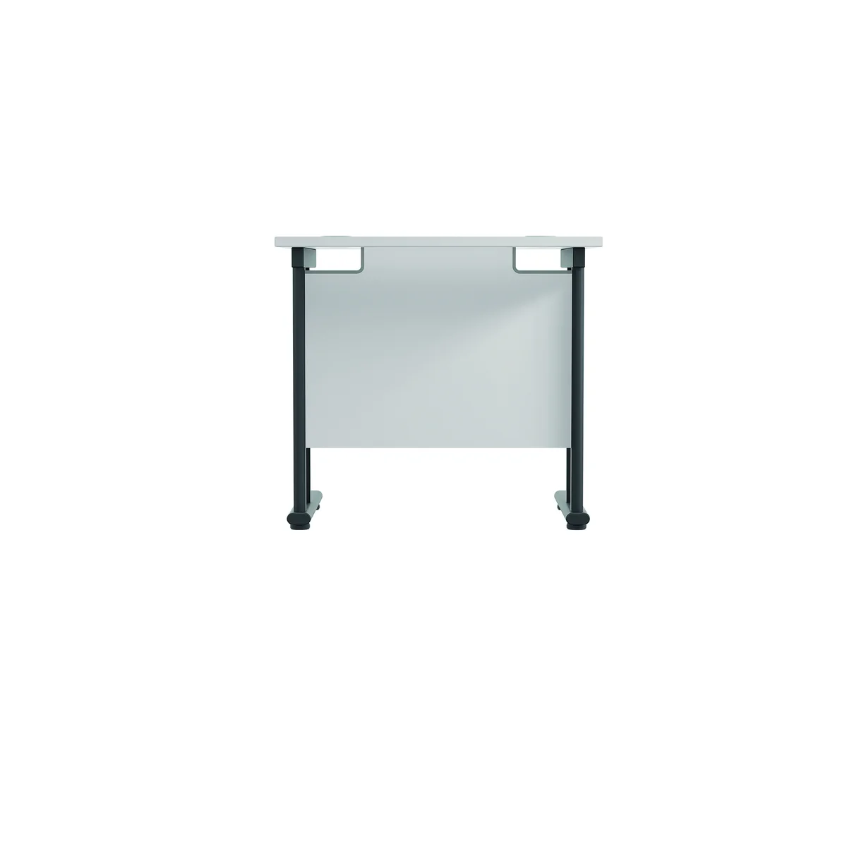 Jemini Rectangular Double Upright Cantilever Desk 800x600x730mm White/Black KF820369 - Image 4