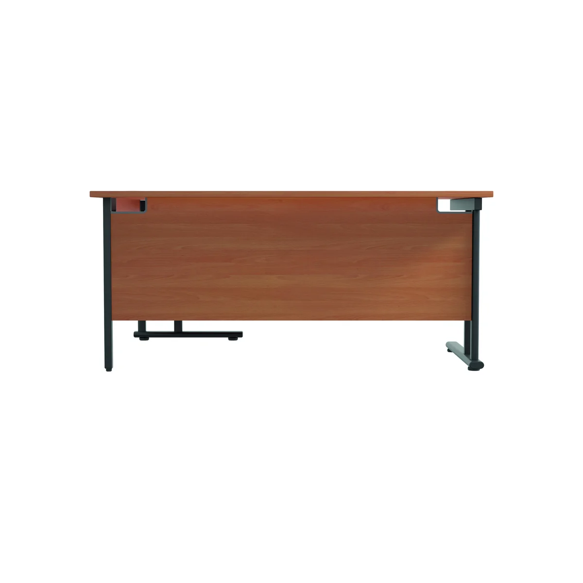 Jemini Radial Right Hand Double Upright Cantilever Desk 1800x1200x730mm Beech/Black KF820550 - Image 4