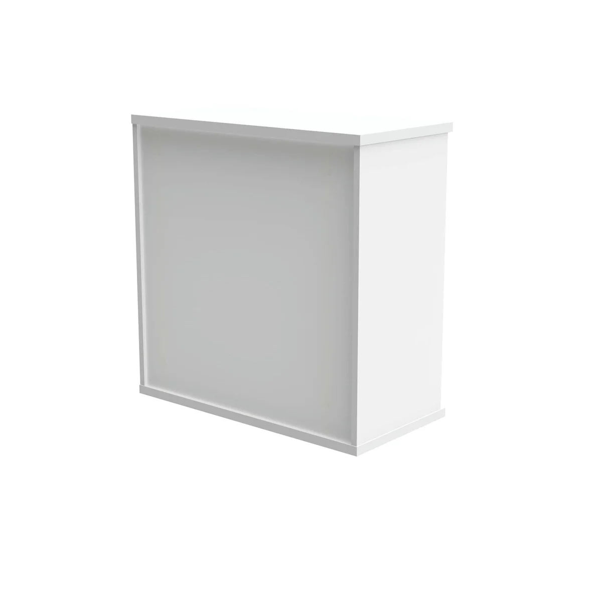 Polaris Bookcase 1 Shelf 800x400x816mm Arctic White KF821096 - Image 3