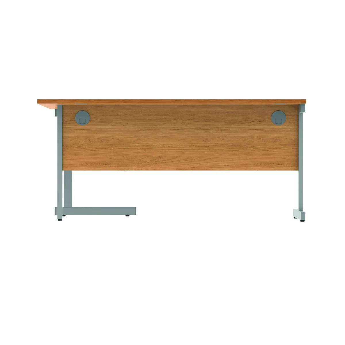 Polaris Right Hand Radial SU Cantilever Desk 1600x1200x730mm Norwegian Beech/Silver KF821390 - Image 4