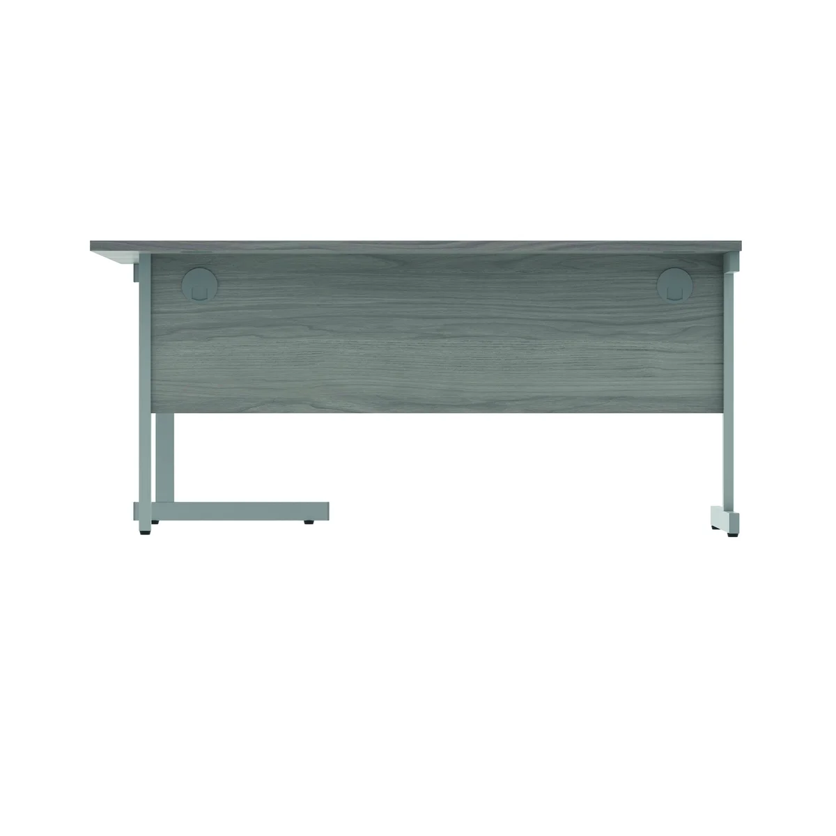 Polaris Right Hand Radial SU Cantilever Desk 1600x1200x730mm Alaskan Grey Oak/Silver KF821510 - Image 4