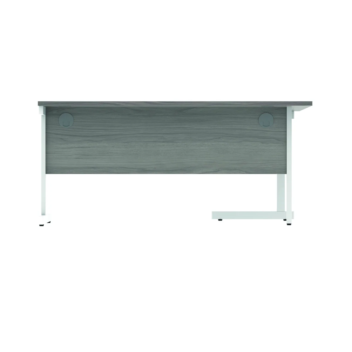 Polaris Left Hand Radial SU Cantilever Desk 1600x1200x730mm Alaskan Grey Oak/White KF821520 - Image 4