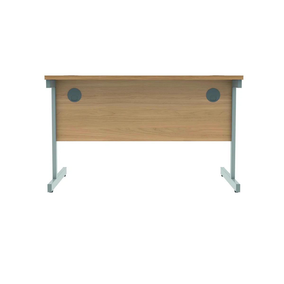 Polaris Rectangular Single Upright Cantilever Desk 1200x800x730mm Norwegian Beech/Silver KF821570 - Image 4