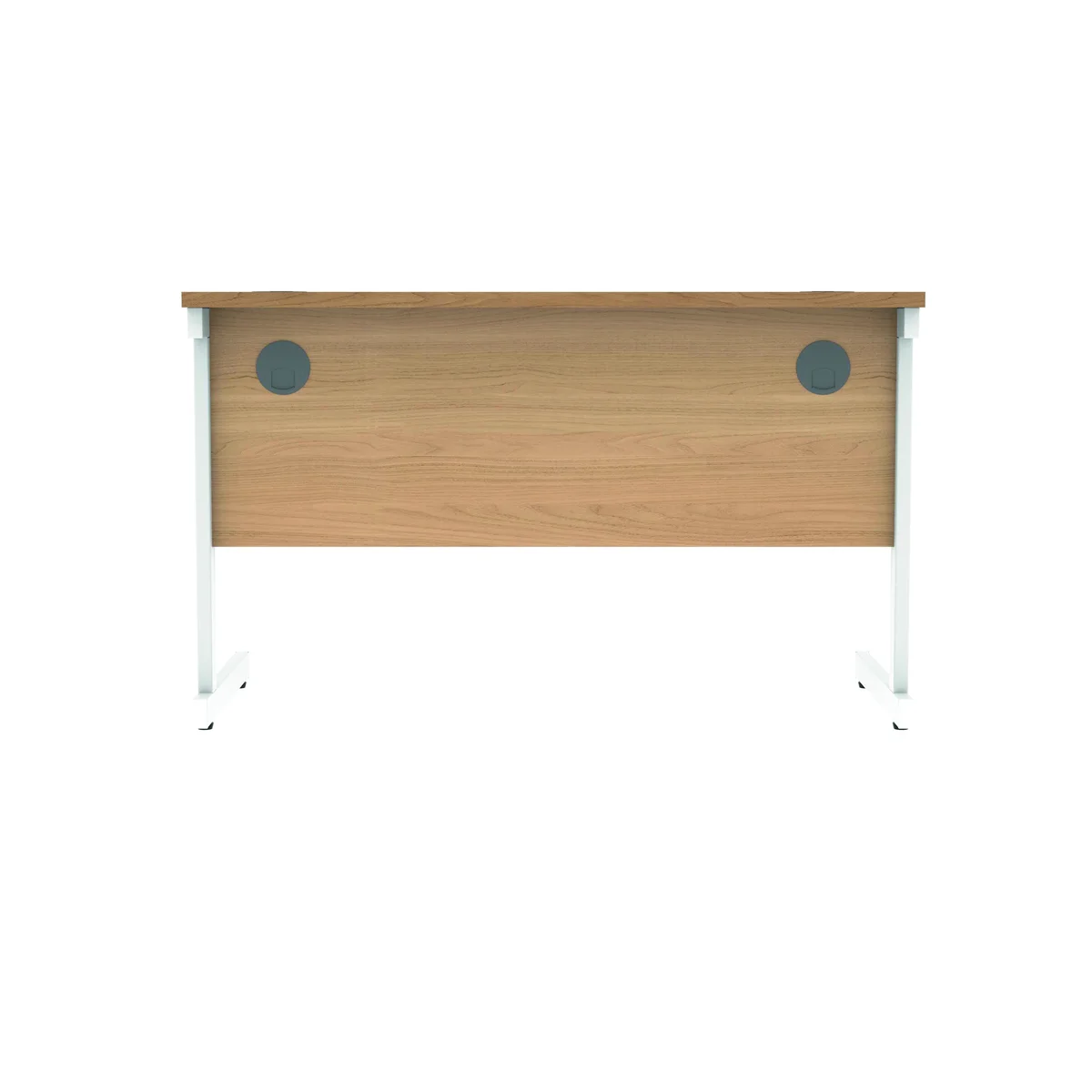 Polaris Rectangular Single Upright Cantilever Desk 1200x600x730mm Norwegian Beech/White KF821600 - Image 4