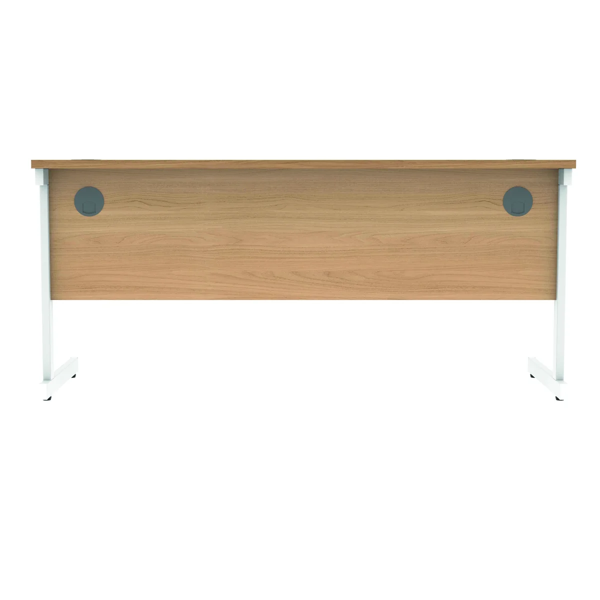 Polaris Rectangular Single Upright Cantilever Desk 1600x600x730mm Norwegian Beech/White KF821620 - Image 4